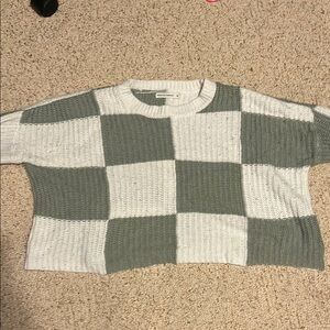 Women’s Checkered Knit Sweater